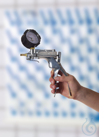 VacuMan Druck-u. Vakuumpumpe, mit Manometer, Alu Einhändig bedienbare Handpumpe zur...